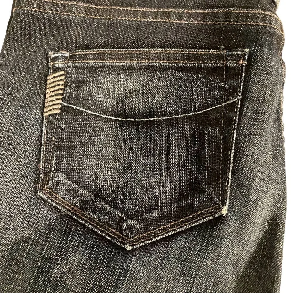 PAIGE Low Rise Premium Denim Jeans Dark Wash Melrose Straight Leg Size 29 - Picture 8 of 8
